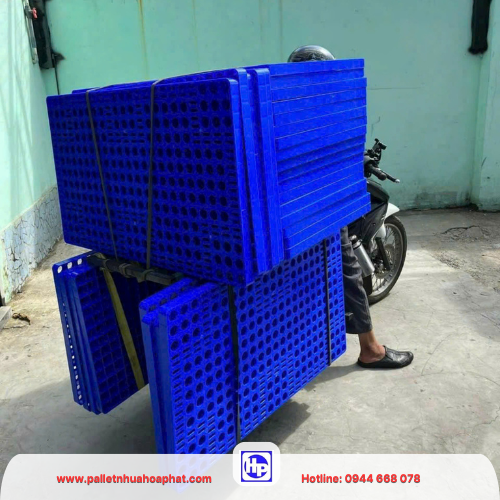 Pallet nhựa xanh nguyên sinh Cẩm Mỹ