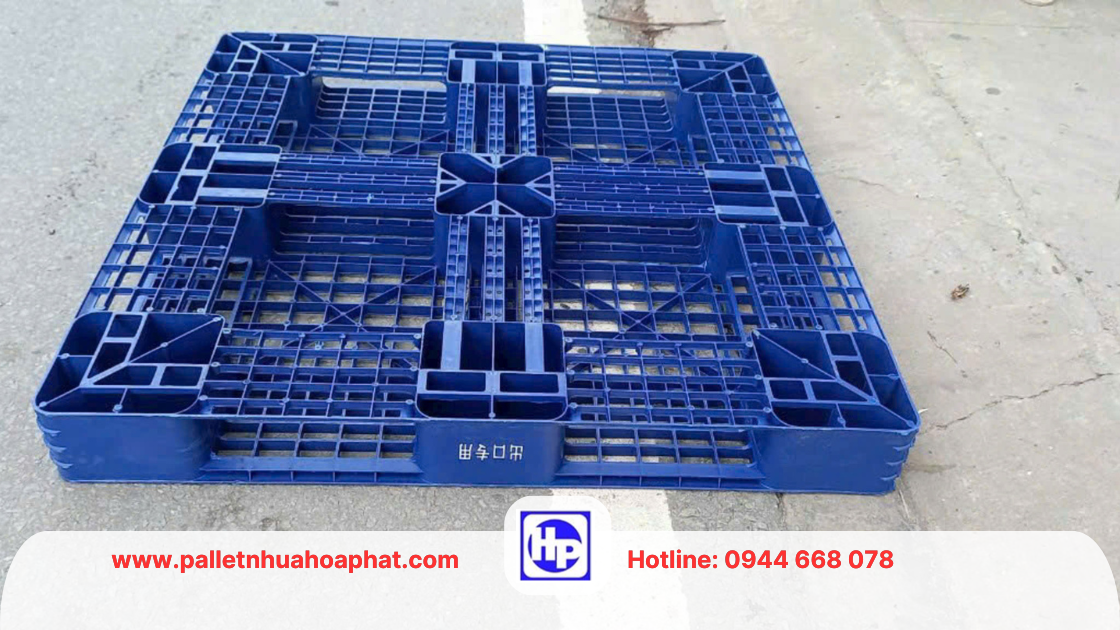 Pallet nhựa một mặt lưới chân giằng