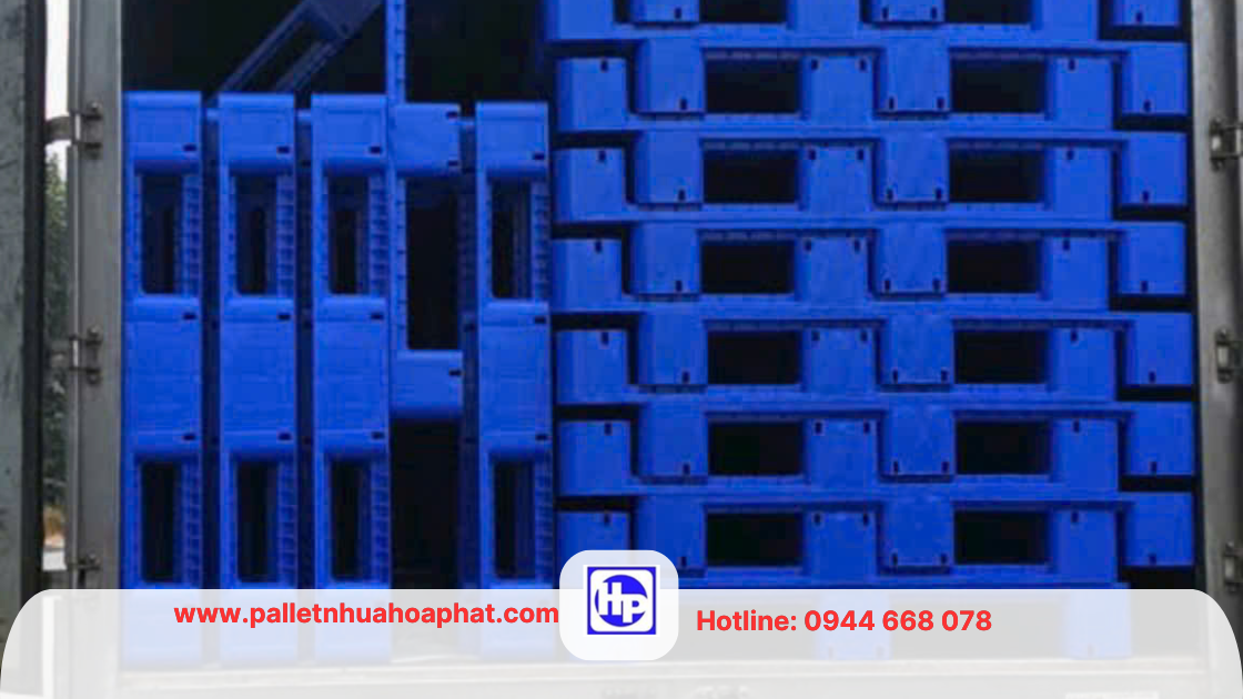 Màu xanh dương là màu pallet nhựa phổ biến